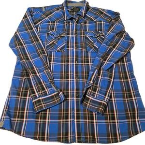 Marc Ecko Cut & Sew Deadly Threads Button Up Long Sleeve Shirt Size 3X